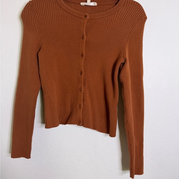 Sezane Mahogany Cardigan Sweater L (See Listing) - Picture 2 of 5